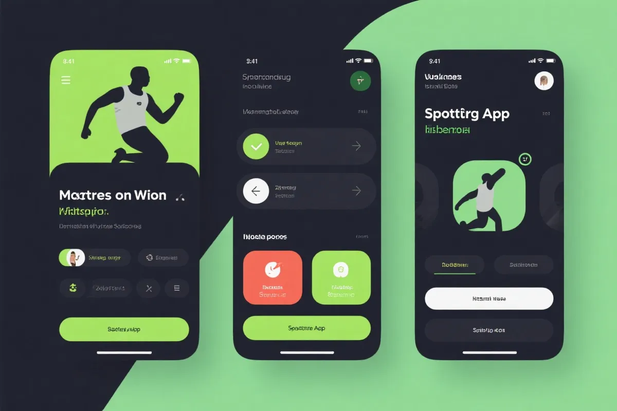 移动端体育应用界面示意